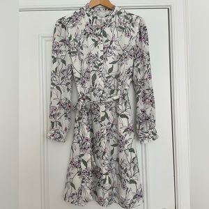 Untuckit Hannah White Floral Shirt Dress